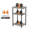 FONTOI 3 Layer End Table with Adjustable Height, Side Table with Storage Shelf for Living Room, Bedroom, Gray, 12"*31"*17.4" - 3 of 4