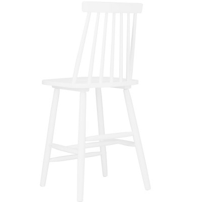 White Rubberwood Spindle Back Counter Stools, Set of 2