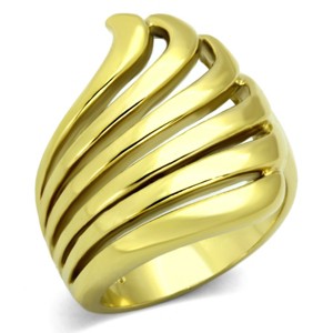 Slickblue Gold Ion Plated Stainless Steel Ring, No Stone, Women’s Single-Tone Minimalist Style, Size 5-8 - 1 of 4