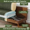 Mid Century Modern Loveseat, 68" Small Couch with 24" Deep Seat, Tool-Free Solid Wood 2 Seater Sofa for Living Room Apartment - 4 of 4