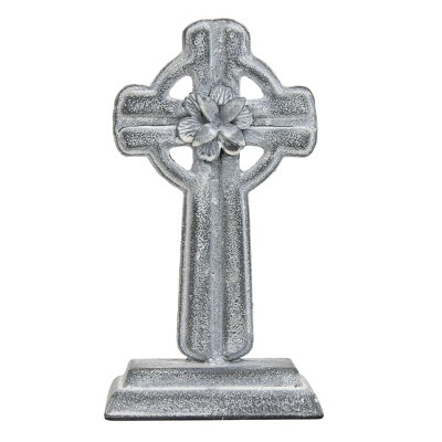 Gray Cast Iron Decorative Cross - Foreside Home & Garden