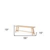 HomeRoots 56" Natural Distressed Solid Wood Live Edge Bench - 3 of 4