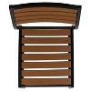 Flash Furniture Outdoor Side Chair with Faux Teak Poly Slats - image 4 of 4