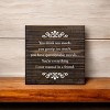 Slickblue Humorous Friend Quote Sign, 7x7 Rustic Wood Plaque with Hanging and Shelf Options, Multiple Colors - 2 of 3