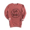 Simply Sage Market Hello Winter Circle Garment Dyed Sweatshirt - 2XL - Crimson - 3 of 4