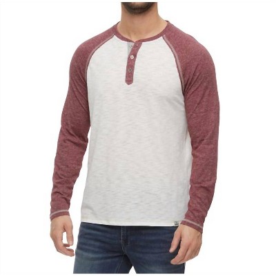 Men's Eastpoint Blocked Siro Slub Henley Shirt - Flags & Anthem