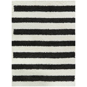 Balta Rugs 5'3"x7' Abbott Stripe Kids' Rug Gray: Rectangle, High Pile, Fade & Stain-Resistant, OEKO-TEX Certified - 1 of 4