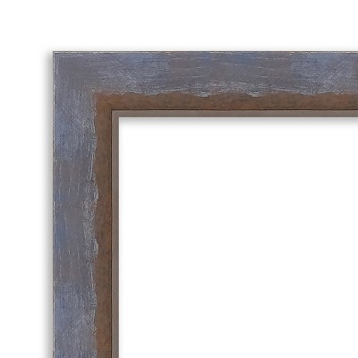 Two-Tone Blue and Copper Pine Wood Wall Picture Frame