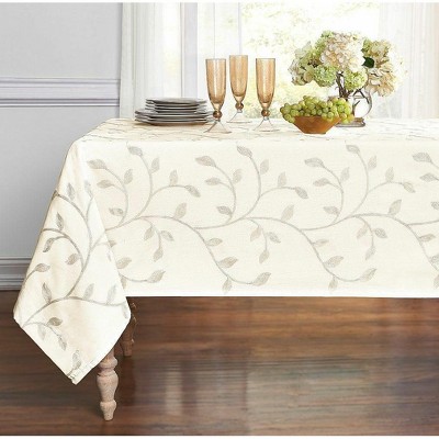 Kate Aurora Madison Floral Embroidered Fabric Tablecloth