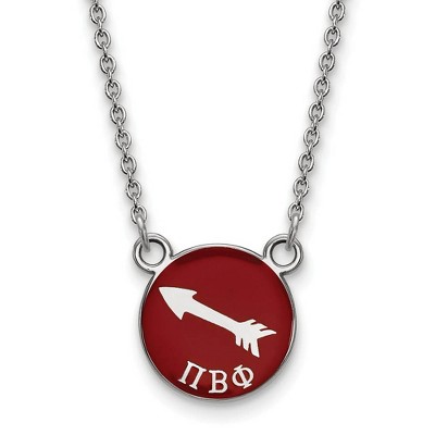 Black Bow Jewelry Sterling Silver Pi Beta Phi Greek Life Necklace 18 Inch