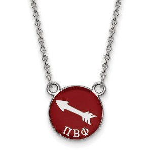 Black Bow Jewelry Sterling Silver Pi Beta Phi Greek Life Necklace 18 Inch - 1 of 4