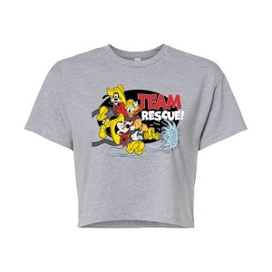 Women's - Disney - Firefighter Mickey & Friends Cropped Graphic T-Shirt - 1 of 4