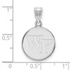 Black Bow Jewelry 14k White Gold Wake Forest Demon Deacons NCAA Medium Pendant - 2 of 3
