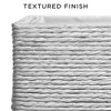 Sorbus Storage Baskets - Woven Paper Rope Material - Set of 4 - Braided Organizer for Bathroom, Vanity, Closet, & Open Shelves (White) - 3 of 4