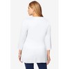 Jessica London Women's Plus Size Stretch Knit Henley Notch Babydoll Tunic - 3 of 4