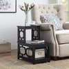HomeStock 2 Step Chairside End Table with Contemporary L Shape Design, Three Tier Storage Shelves for Living Room or Home Office Use - 2 of 4