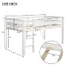 Twin Size Wood Low Loft Bed with Ladder 4L - ModernLuxe - 4 of 4