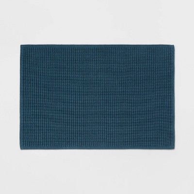 20x34 Antimicrobial Bath Mat Blue - Threshold™