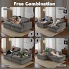 Whisen 2-Piece L-Shaped Sectional Compression Sofa with Soft Corduroy Fabric, No Assembly Required - 2 of 4