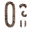 Unique Bargains Women's Small Leopard Print Hair Rollers 11.42"x5.31" Brown 1pc - 3 of 4