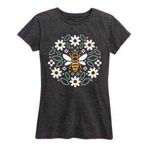 Women's - Instant Message - Bee Circle Short Sleeve Graphic T-Shirt - 1 of 4