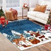 Acekool Christmas Area Rug Machine Washable Xmas Santa Claus Rug - Ultra-Soft Faux Wool with Non-Slip Backing for Living Rooms Decor - 2 of 4