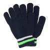 Polar Wear Girl's 3-6 Color Block Winter Beanie Scarf and Gloves Set - 3 of 4