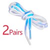 Elerevyo Reflective Oval Half Round Colorful Shiny Shoe Laces for Sneakers Basketball Shoes 2 Pairs - 3 of 4