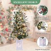 COZONY 3ft Premium Artificial Christmas Tree with 78 Warm White LEDs, with 8 Lighting Modes, Snow-Flocked Branches & Red Berries for Holiday Décor - 4 of 4