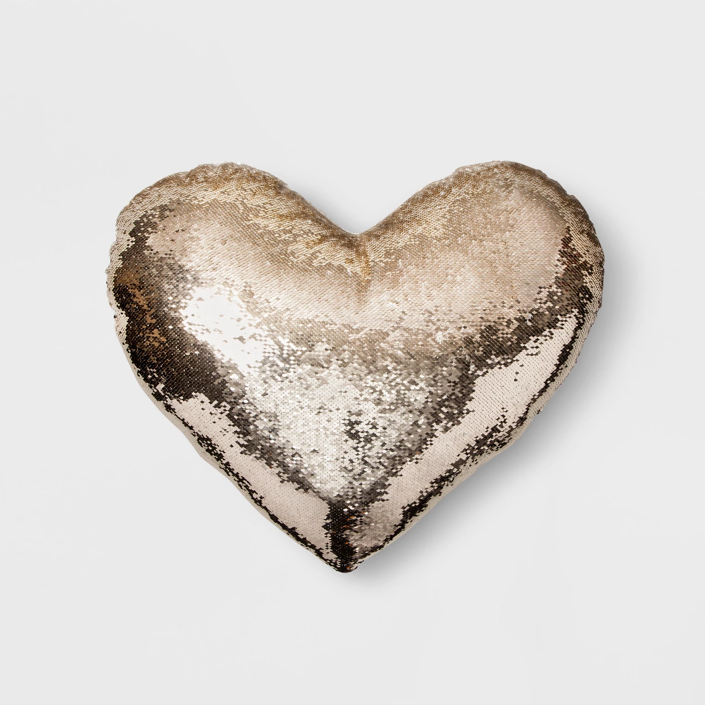 Sequin Oversize Heart Throw Pillow Gold - image 1 of 3