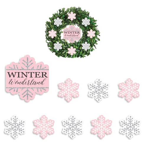Big Dot Of Happiness Pink Winter Wonderland - Holiday Snowflake Birthday  Party And Baby Shower Candy Favor Sticker Kit - 304 Pieces : Target