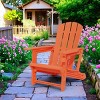 FURNIinspire Patio Accent Chairs Outdoor Folding Chairs Adirondack Chair, Portable Chair With Handles For Beach, Backyard, Orange, 31.4"*29.6"*36.4" - 4 of 4