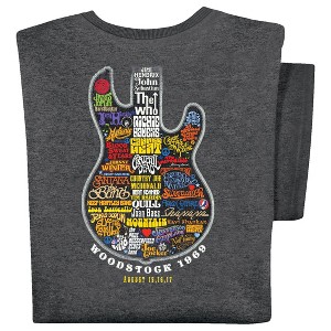 Collections Etc Woodstock 1969 Guitar Short Sleeve Graphic Tee - 1 of 4