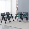 NicBex Set of 2 Solid Wood Dining Chairs with Rattan Back & Armrest, Living Room Chairs, Mid-Century Kitchen Side Chairs for Table - 3 of 4