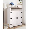 ORRD 6-Tier Farmhouse Shoe Cabinet, Freestanding Shoe Storage with Adjustable Shelf & 2-Tier Open Rack for Entryway - 2 of 4