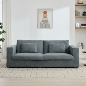 SKRAN 3 Seater 83" Modern Sofa Couches with Detachable Cover & double cushioning,Durable Fabric for Living Room,Small Spaces - 1 of 4