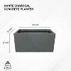 Rosemead Home & Garden, Inc. 12" x 23" Rectangular Kante Lightweight Modern Outdoor Planter Charcoal - 2 of 4
