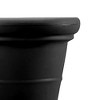 HC Companies 17 Inch Outdoor and Indoor Terrazzo Round House Planter with Heavy Rim for Flowers, Vegetables, and Succulents, Black - 2 of 4