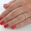 Pompeii3 1/4ct 14K White Gold Diamond Wedding Stacker Guard Ring - 4 of 4