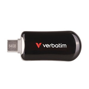 Verbatim® Plectra USB-C® Flash Drive, Black - 1 of 4