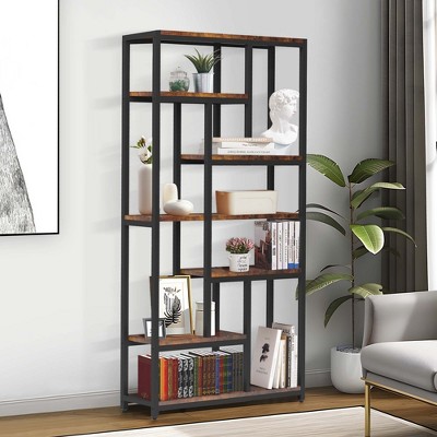 UbMelt Book Shelf,Modern 7 Tier Open Corner Display Bookshelf Floor Standing,Suitable for Living Room,Bedroom