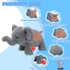 TITQWOP Elephant Breathing Stuffed Animal,Anxiety Relief Gray Sleeping Plush with Realistic Breathing Motion&Soothing Music Lights Portable Plushies - 2 of 4