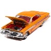 1961 Chevrolet Impala SS 409 Yellow Metallic with Red Stripes and Interior 1/64 Diecast Model Cars by Johnny Lightning - 2 of 2