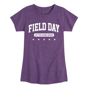 Girls' - Instant Message - Field Day Let The Games Begin Fitted Short Sleeve Graphic T-Shirt - 1 of 4