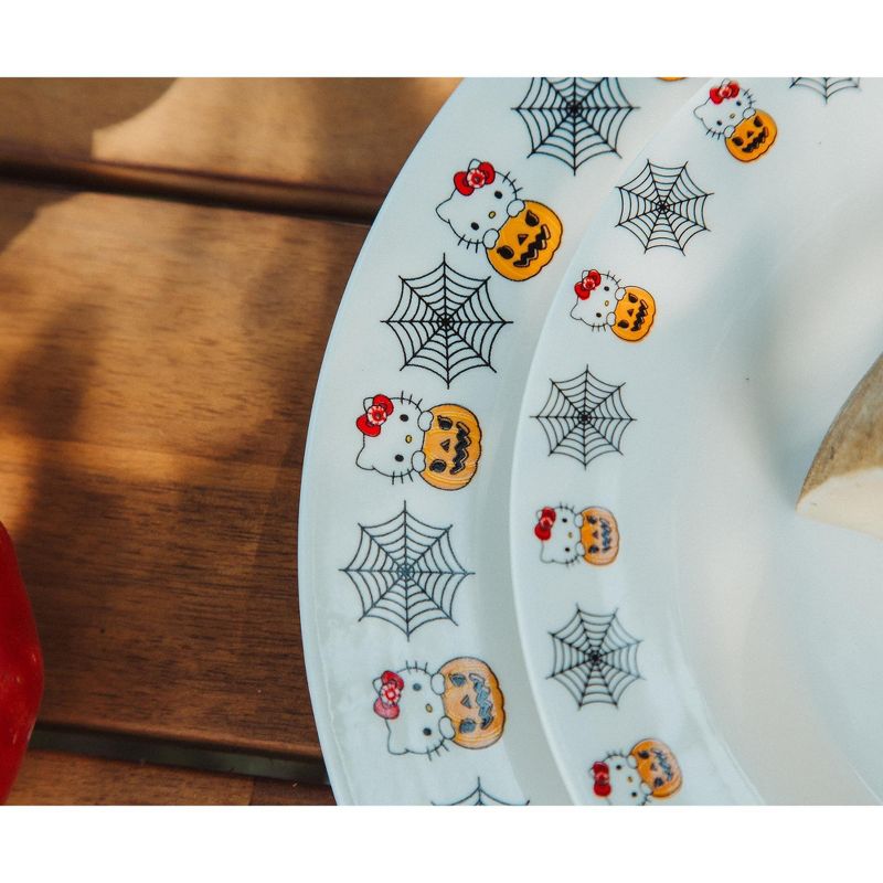 Silver Buffalo Sanrio Hello Kitty Pumpkin Boo 8-Inch Ceramic Dinner Plate, 4 of 7