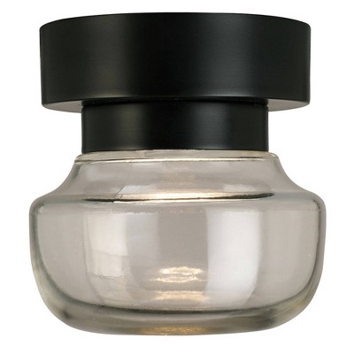 LED 1-Light Belby Pendant Black/Clear - EGLO