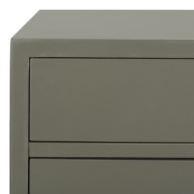 Nigel Dark Grey Brass 2-Door 1-Drawer Accent Cabinet