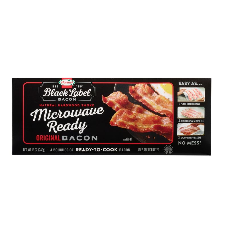 Hormel Original Microwave Ready Bacon Slices - 12oz, 1 of 9