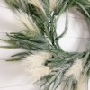 Nearly Natural 24" Artificial Balsam Fir Pine and Pampas Wreath with 50 Color Changing LED Lights - 2 of 4