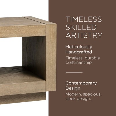 Artemis Refined Grey Wooden Side Table with Shelf Storage